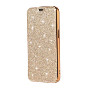 Glitter PU Leather Flip Window iPhone Case