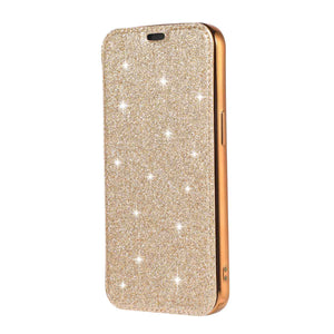 Glitter PU Leather Flip Window Samsung Case