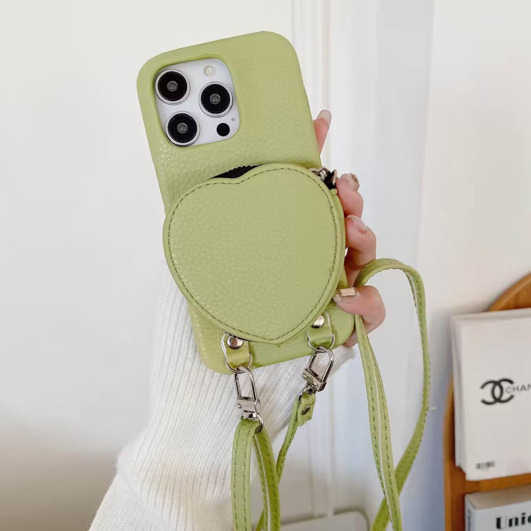 Lanyard Love Bag iPhone Case, Green
