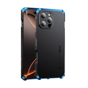 Apple iPhone 16 Pro Max Frosted Metal Case, Black Blue