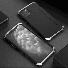 Load image into Gallery viewer, iPhone Frosted Metal Case, Black Silver