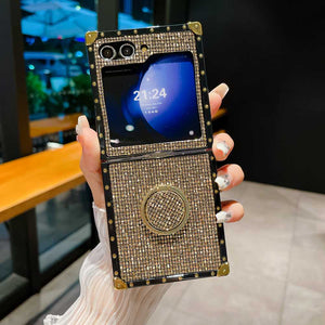 Samsung Flip Case Metal Finger Ring Holder Cover