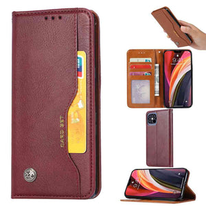 Apple iPhone Leather Case Cover, Wine Red Panoramic display