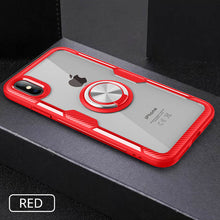 Load image into Gallery viewer, HD Acrylic Finger Ring Holder iPhone Case, Red