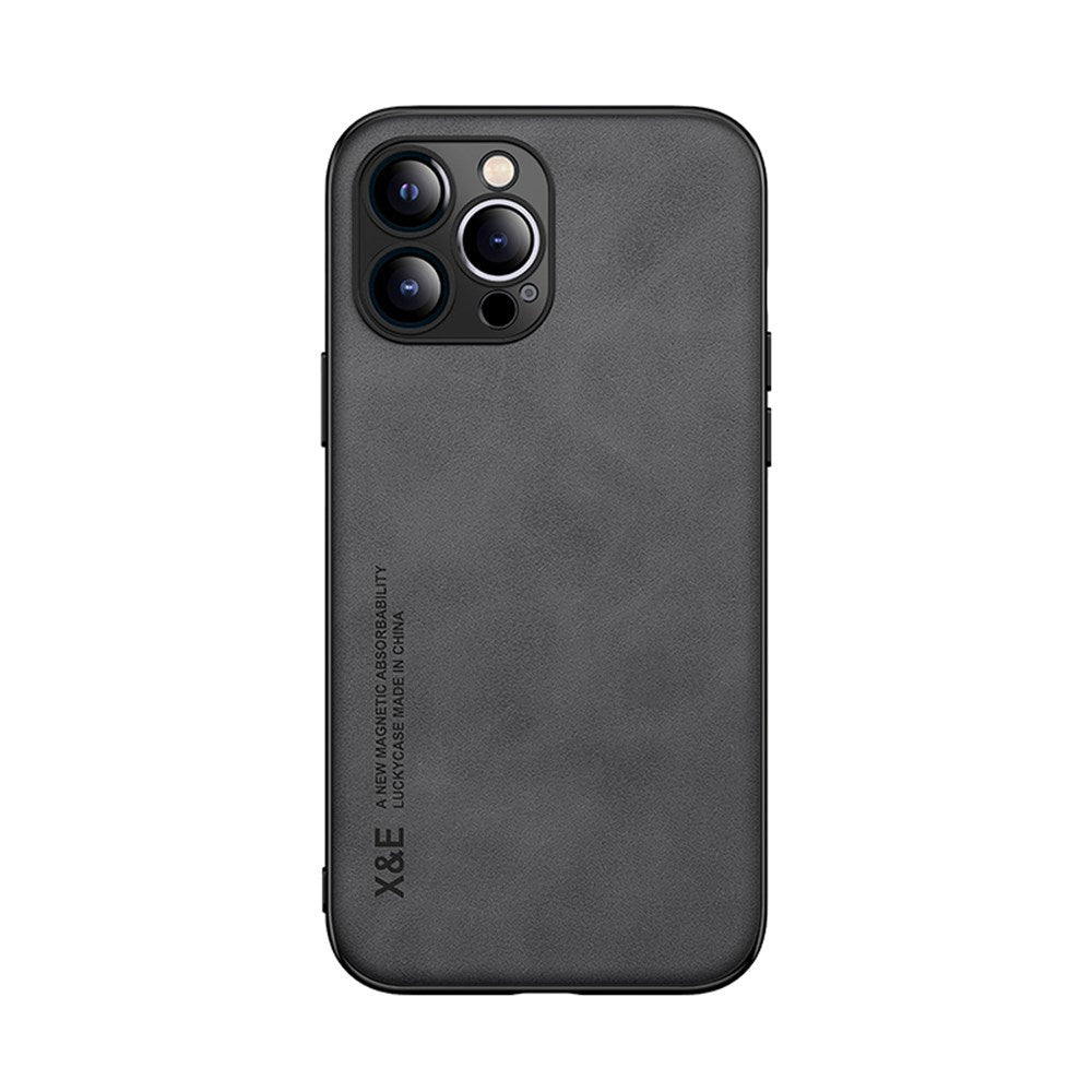 Built-In Magnetic Leather Protective Cover, Black