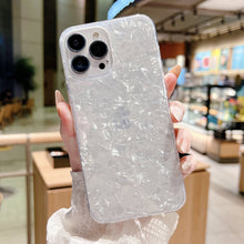 Load image into Gallery viewer, Glitter Shell iPhone Case, White