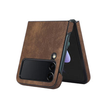 Load image into Gallery viewer, Samsung Galaxy Z Flip Fold Leather Case Cover