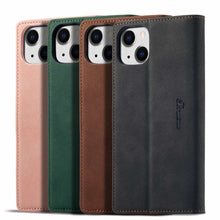 Load image into Gallery viewer, Magnetic Buckle Flip iPhone Case, 4 Colors Back View
