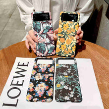 Load image into Gallery viewer, Samsung Galaxy Z Flip Fold Case Flower Pattern Hard PC Cover - yhsmall