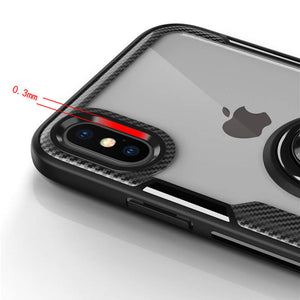 HD Acrylic Finger Ring Holder iPhone Case, Camera View