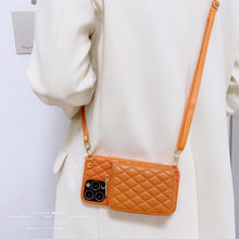 Load image into Gallery viewer, Wallet Bag iPhone Case, Model Show Orange
