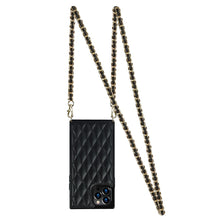 Load image into Gallery viewer, Metal Chain Leather iPhone Case, Black