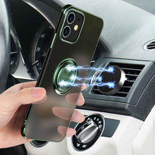 Load image into Gallery viewer,  Plating TPU Finger Holder iPhone Case, Magnetic Finger Ring