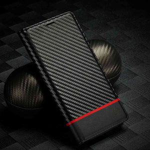 Samsung Carbon Fiber Flip Window Case Cover - yhsmall