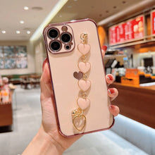 Load image into Gallery viewer, Soft TPU Handmade Bracelet iPhone Case, Pink