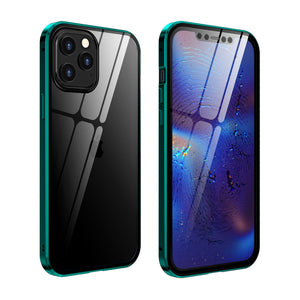 Magnetic Tempered Glass iPhone Case, Green