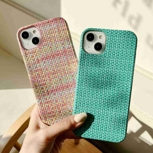 Weave Pattern iPhone Case, Colorfull and Green