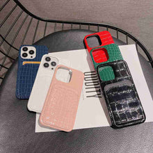 Load image into Gallery viewer, Crocodile iPhone Card Slot Cover, 6 Colors Show