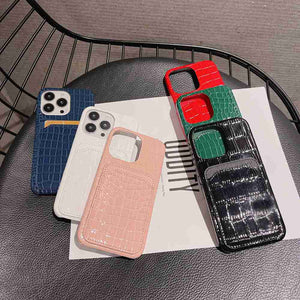 Crocodile iPhone Card Slot Cover, 6 Colors Show