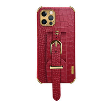 Load image into Gallery viewer, Wristband Crocodile Pattern, Red