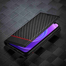 Load image into Gallery viewer, Apple iPhone Carbon Fiber Flip Window Case Cover