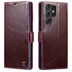 Samsung Case Flip Fold Card Slot Leather Protective Cover