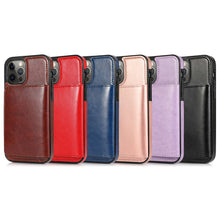 Load image into Gallery viewer, Leather Magnetic Card iPhone Case, 6 Colors Display