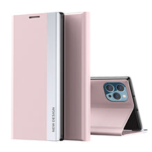 Load image into Gallery viewer, Apple iPhone Case Bracket Magnetic Flip Window Protective Cover, Pink