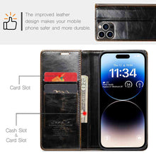 Load image into Gallery viewer, Apple iPhone Case Flip Fold Card Slot Leather Protective Cover