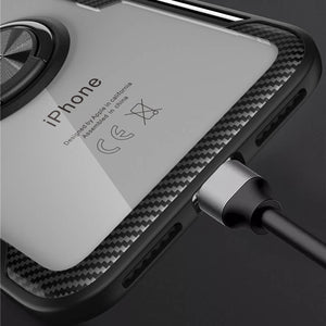 HD Acrylic Finger Ring Holder iPhone Case, Bottom View