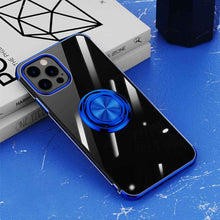 Load image into Gallery viewer,  Plating TPU Finger Holder iPhone Case, Blue