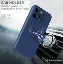 Load image into Gallery viewer, Silicone Finger Holder iPhone Case, Magnetic Finger Ring