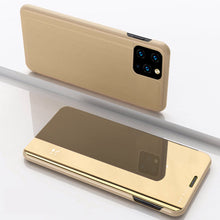 Load image into Gallery viewer, Flip Window Case Mirror iPhone Case, Gold Front and Back