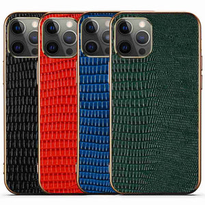 Apple iPhone Case Lizard Pattern Leather Cover