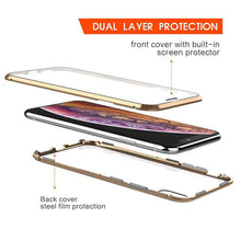 Load image into Gallery viewer, Apple iPhone Magnetic Case Double Side Tempered Glass Anti-scratch Protective Cover