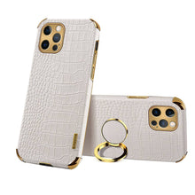 Load image into Gallery viewer, Apple iPhone Crocodile Pattern PU Leather With Holder Protective Cover