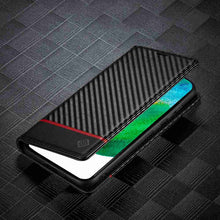 Load image into Gallery viewer, Samsung Carbon Fiber Flip Window Case Cover - yhsmall