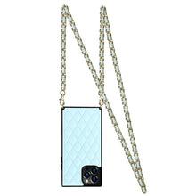 Load image into Gallery viewer, Metal Chain Leather iPhone Case, Blue