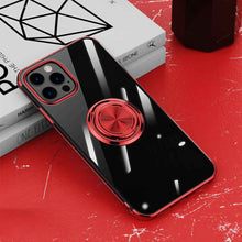Load image into Gallery viewer,  Plating TPU Finger Holder iPhone Case, Red