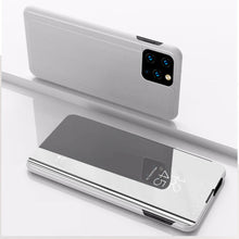 Load image into Gallery viewer, Flip Window Case Mirror iPhone Case, Silver Front and Back
