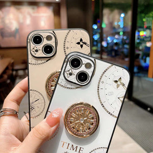 Acrylic Time Finger Ring iPhone Case, Camera View