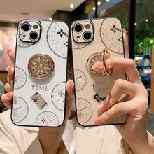 Load image into Gallery viewer, Acrylic Time Finger Ring iPhone Case, Model Display