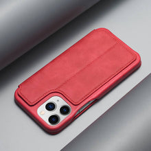Load image into Gallery viewer, Apple iPhone Case Magnetic Flip Window With Bracket Function Leather Cover