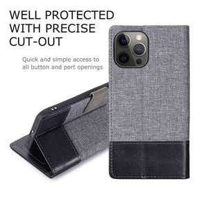 Canvas Apple iPhone Cases Flip Window Fold Cover - yhsmall