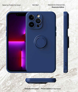 Silicone Finger Holder iPhone Case,  Different Side View