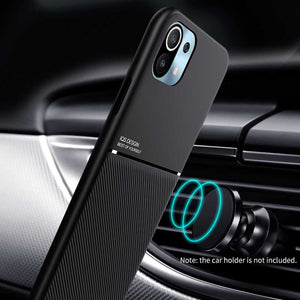 Redmi Case Matte Texture Built-In Magnetic Car Holder Protective Cover