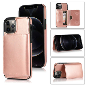 Leather Magnetic Card iPhone Case, Overall View