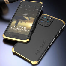 Load image into Gallery viewer, Apple iPhone 14 Pro Max Frosted Metal Case, Black Gold Display