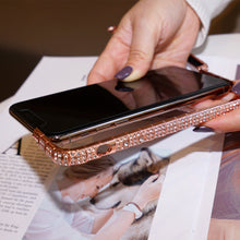 Load image into Gallery viewer, Diamond Metal Bumper Mirror iPhone Case, Install iPhone Display
