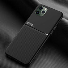 Load image into Gallery viewer, Texture Built-In Magnetic iPhone Case, Black